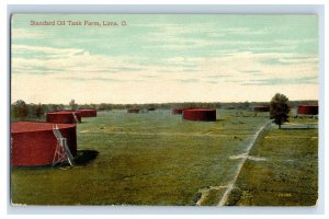 C1910 Standard Oil Tank Farm Lima Ohio Postcard F35E