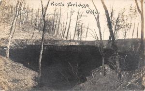 Ohio Postcard Real Photo RPPC ROCK BRIDGE Geology Cave Logan Hocking County