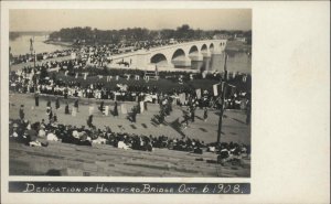 Hartford Connecticut CT Dedication of Hartford Bridge RPPC Vintage Postcard