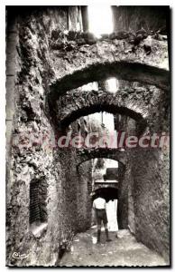 Old Postcard Albertville Savoie alley in the old ramparts