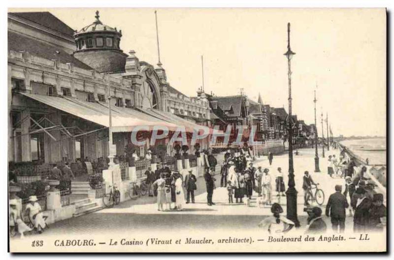 Old Postcard Cabourg Casino Boulevard des Anglais