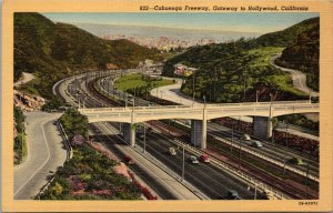 Cahuenga Freeway Gateway to Hollywood CA Postcard PC383