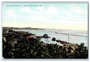 Burlington Vermont Postcard Harbor Battery Park Exterior c1910 Raphael Tuck Sons