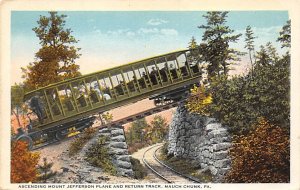 Ascending Mount Jefferson Plane and Return Track Mauch Chunk, Pennsylvania PA  