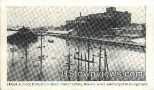 Ohio River, Power Cables, 1937 Flood - Louisville, KY