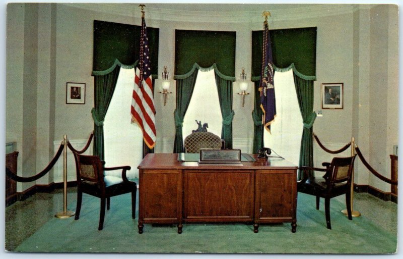 Desk, Chairs and Flags, used by Mr. Hoover, Herbert Hoover Library - Iowa