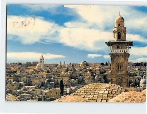 Postcard General View Old City Jerusalem Israel