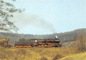 Germany Locomotive mit Nahgueterzug bei Lichtenstein Sachs vintage postcard