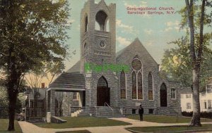 Postcard Congregational Church Saratoga Springs NY