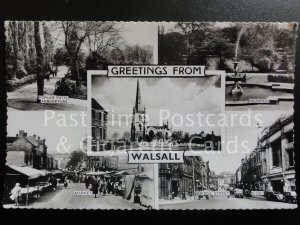 Walsall: Bridge Street, Market, Arboretum, Multiview c1953 RP - ALL IMAGES SHOWN