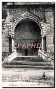Embrun - Porch of the Cathedral - Old Postcard