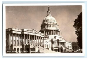United States Capitol Building Washington DC Real Photo RPPC Postcard (BQ20)