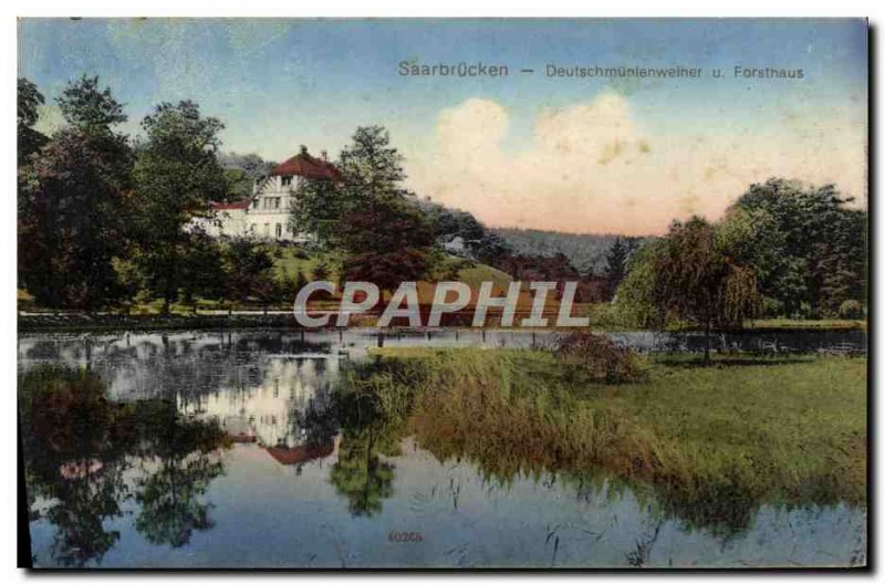 Old Postcard Saarbrucken Deutschmunienweihet U Forsthaus