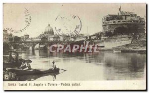 Old Postcard Italy Italia Castel St Angelo e Teverre Veduta Antica