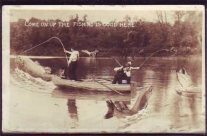 Fishing is Good Here, LeMars, IA 1913