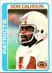 1978 Topps Football Card Don Calhoun New England Patriots sk7365