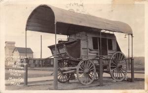 E35/ Miles City Montana Mt Photo RPPC Postcard 1924 General Custer Stage Coach