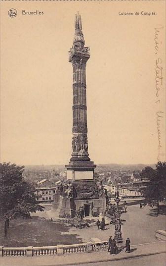 Belgium Brussels Bruxelles Monument Colonne Du Congres