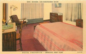 Endicott  New York Hotel Frederick Teich Interior linen Postcard 21-9300
