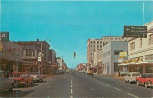 Washington Aberdeen 1960s Autos Gray's Harbor Dexter Ellis Postcard 22-4639