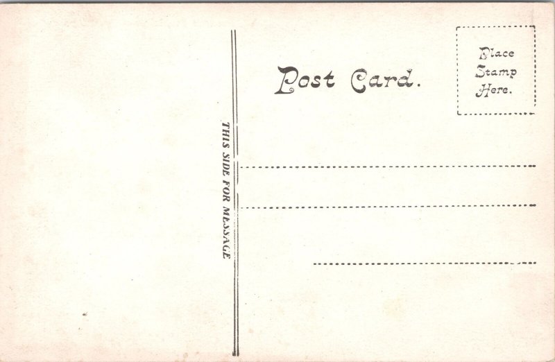 Original Antique Postcard - CARNEGIE PUBLIC LIBRARY - Ishpeming, Michigan