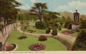 Staffordshire Postcard - The Choragic Temple and Gardens, Alton Towers  RS21477