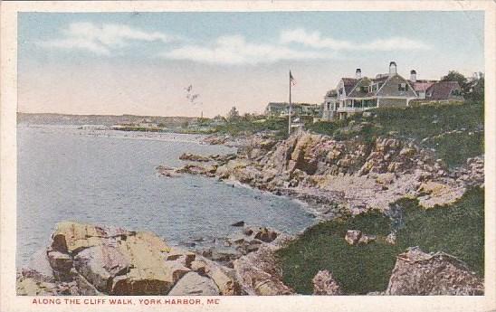 Maine York Harbor Along The Cliff Walk