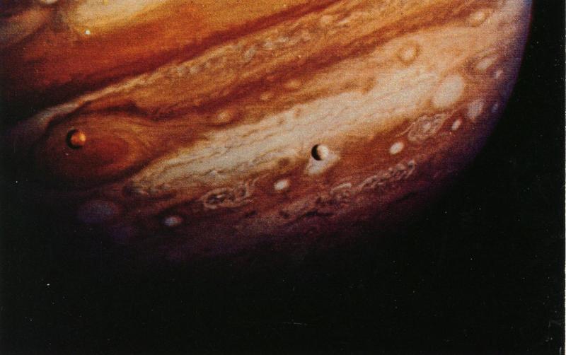 Io and Europa over Great Red Spot - Jupiter (Astronomy)