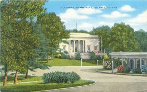 Cyclorama at Grant Park Atlanta GA Linen Postcard Unused