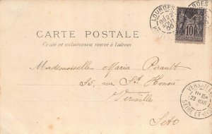 France 1900 Lourdes Pie du Ger Funiculaire Funicular vintage postcard