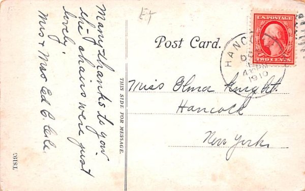 West Main Street Hancock, New York Postcard