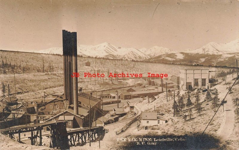 CO, Leadville, Colorado, RPPC, Yak Mine, Mining Scene, B.C. Gray Photo
