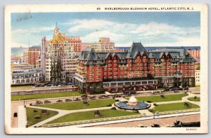 Marlborough Blenheim Hotel Atlantic City New Jersey Grounds & Buildings Postcard