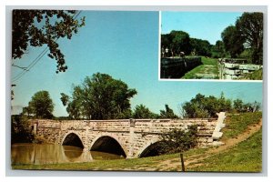 Vintage 1960's Postcard C & O Canal Aqueduct Conochegue Creek Williamsport MD