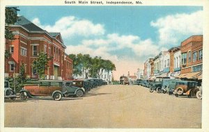 Autos Independence Missouri South Main Street Postcard Bernstein 6506