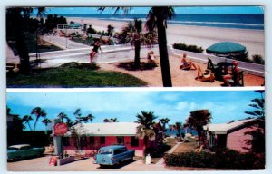 DAYTONA BEACH, Florida FL ~ Roadside Motel SWISS COLONY COTTAGES 1956 Postcard
