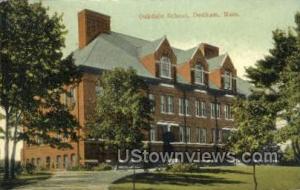 Oakdale School Dedham MA Missing stamp postal used