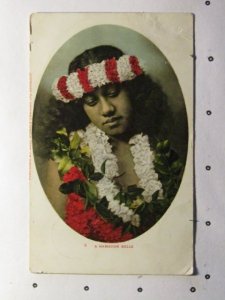  Hawaian Belle circa 1910-Real Photo colourized***FREE SHIPPING***
