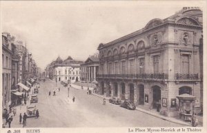 France Reims La Place Myron-Herrick et le Theatre