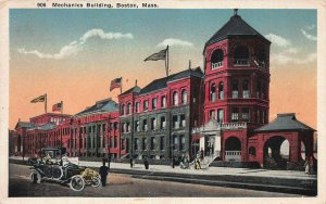 Mechanics Building, Boston, Massachusetts, Early Postcard, Used in 1922, R.P.O.