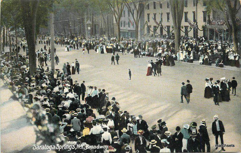 Broadway C-1910 Saratoga Springs New York Robson Adee postcard 997