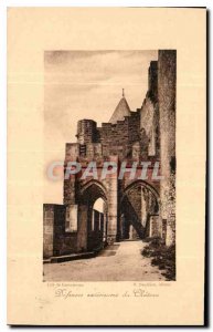 Postcard Old Cite Carcassonne Defense External du Chateau