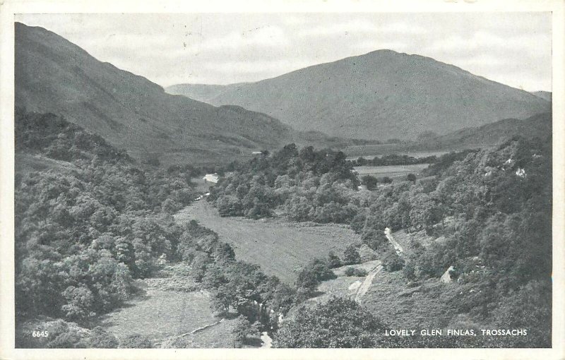 Postcard UK England Scotland Glen Finlas, Dunbartonshire