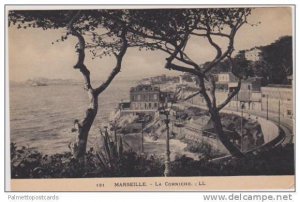 Scenic Waterfront View of La Corniche Palace Hotel, Marseilles, France