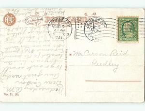 Divided-Back PIER & AUDITORIUM AT BEACH Los Angeles - Long Beach CA t6634