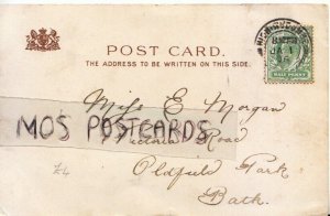 Genealogy Postcard - Morgan - 1 Victoria Road, Oldfield Park, Bath - Ref. R1232