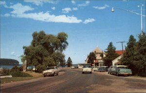 Ephraim Wisconsin WI Classic 1950s Cars Coca Cola Advertising Vintage Postcard