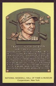 Travis Calvin Jackson Baseball Hall Fame Post Card 3239