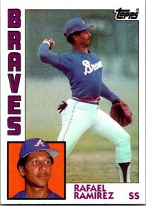 1984 Topps Baseball Card Rafael Ramirez Atlanta Braves sk16697