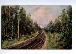 224590 RUSSIA PETROV downhill SELIN #71 TRAIN vintage postcard